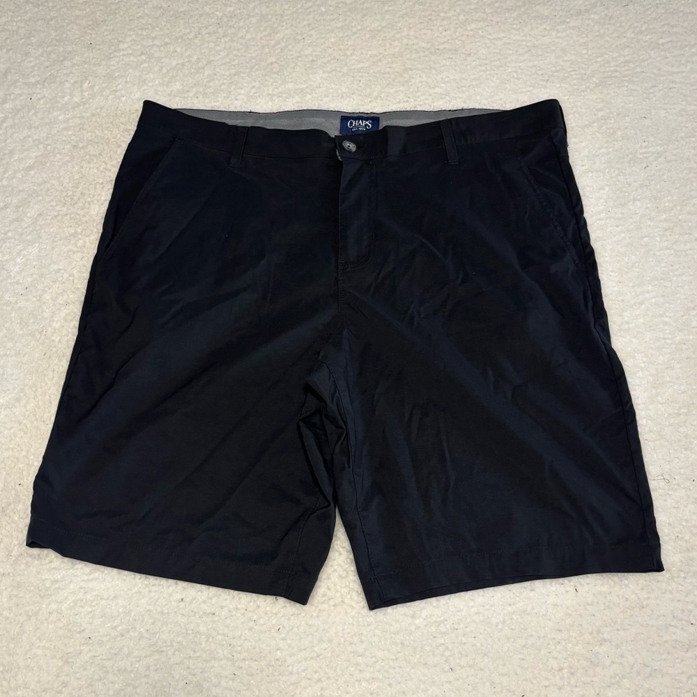 Chaps Men Black Golf Performance Shorts 10”